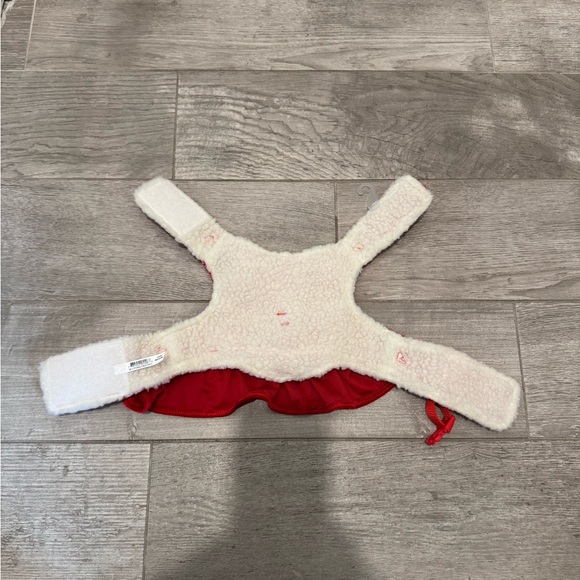 Dog Holiday Vest Harness Size Small Red and White Harness Dress - Picture 5 of 8